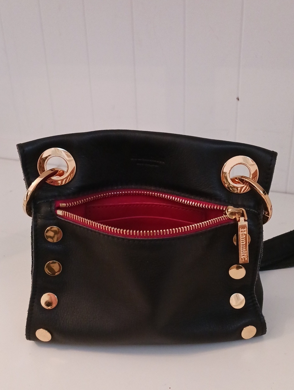 HAMMITT BLK LEATHER CROSS BODY - Picture 7 of 10